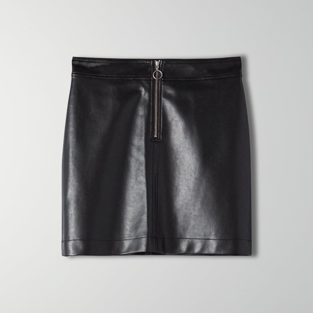 Wilfred Free Roxanne Leather Mini Skirt